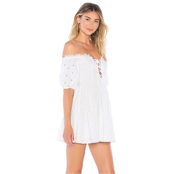house of harlow x REVOLVE Frans Dress in white mini small - Picture 2 of 8